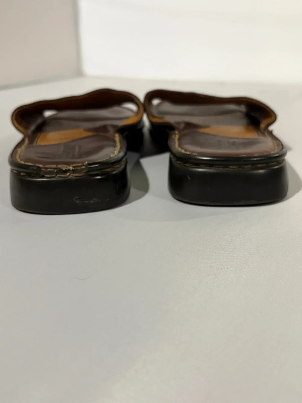 Born Men's Dark Burgundy Leather Slide‎ Sandals